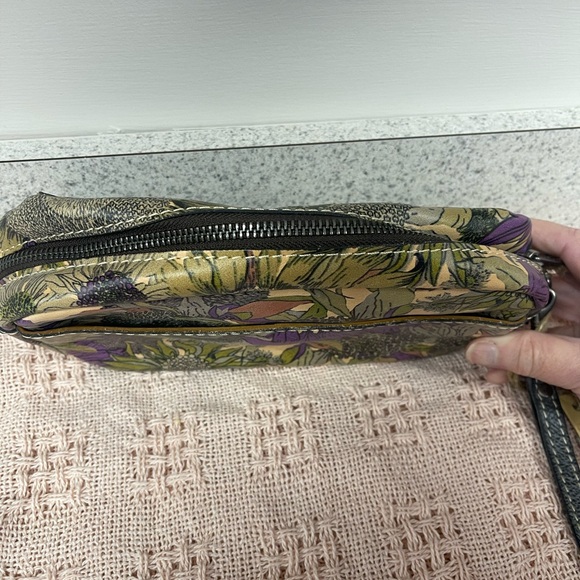 Patricia Nash Purple and Tan Floral Cosmetic Bag - Picture 3 of 8